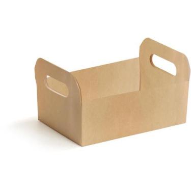 Imagem de Cesta de Papel Caixote KRAFT TAM P 16X10,5X4CM - Pacote com 10 - Cromu