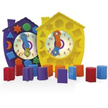 Imagem de Brinquedo para Bebê Casinha da Hora 12 Blocos Sortido - Pica Pau