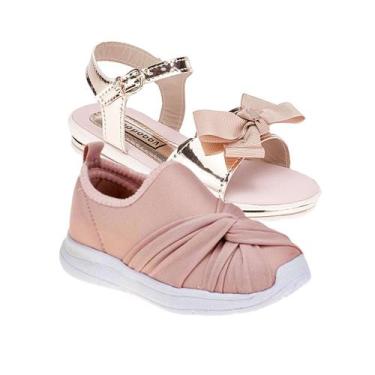 Imagem de Tenis Infantil e Sandalia Menina -  KIT 2 PARES Tam 23 ao 34 - sapatin