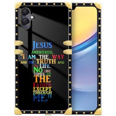 Imagem de TAMEFOX Capa compatível com Samsung Galaxy A05, estampa da cruz de Jesus da Bíblia de Cristo para mulheres, meninas, padrões requintados, capa protetora de TPU macio à prova de choque para Samsung