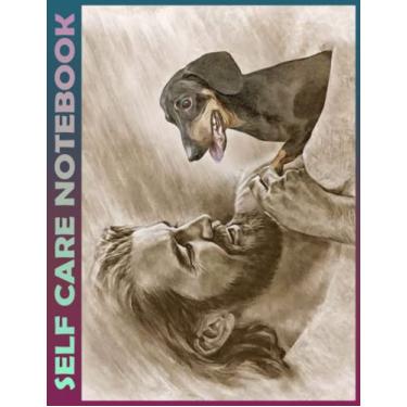 Imagem de Self Care Notebook: Dachshund Playing With Jesus for dachshund lover My Self-Care, Nutrition, Fitness, Goal Planner for Productivity, Time Management ... a Happier, Healthier & More Grateful Mind