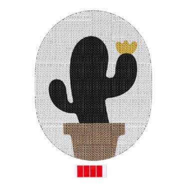 Imagem de Fenteer Gato scratcher esteira parede gato scratch pad proteger tapete e sofá brinquedo móveis sofá protetor para sala de estar parede interior, Cactos Pretos