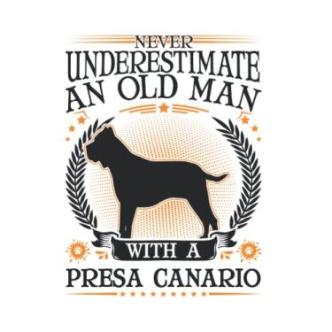 Imagem de Presa Canario Notizbuch: Presa Canario Alter Mann Dogo Canario / 6X9 Zoll / 120 Linierte Seiten