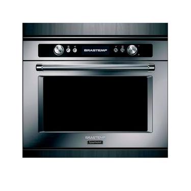 Imagem de Forno de Embutir Elétrico a Vapor Brastemp Gourmand 34 Litros Inox com Cozimento a Baixa Temperatura e Meat Control