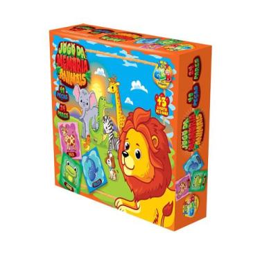 Imagem de Jogo da Memória Animais 48 peças Brinquedo Infantil Educativo - GGB