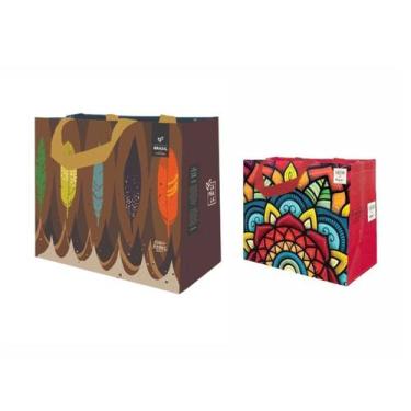 Imagem de Sacolas Ecobag de Ráfia 1 Grande 1 Média Sortido B4U