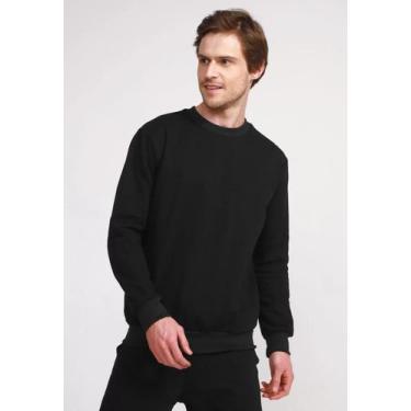 Imagem de Blusa Moletom Masculino Casaco Treino Academia Gola Careca Liso - Quer