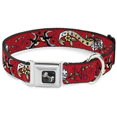 Imagem de Buckle-Down Coleira de segurança para cães Lucky Red 40 a 58 cm de largura, multicolorido, grande (DC-W31229-WM)