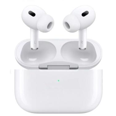 Imagem de Fone de Ouvido Sem Fio Bluetooth 5.3 Air Pro 2ª Geração Para Iphone Com Cancelamento de Ruído e Microfone Branco Compatível ios e Android