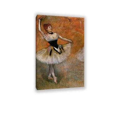 Imagem de SDYJ6GSW Edgar Degas Impressões Dançarino com Pandeiro Giclee Impressão de arte de parede Impressionismo Arte de parede Bailarina Poster Vintage Edgar Degas Decoração de parede 50 x 30 cm (20 x 12