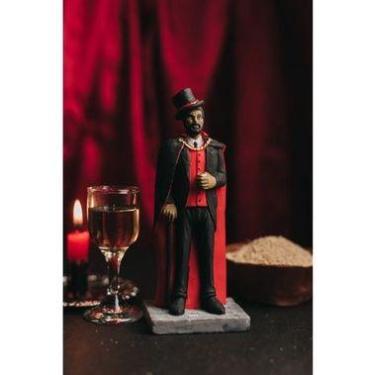 Imagem de Imagem Exu Cartola Preto E Verm. Escultura Resina Estatua 16 cm - Lua 