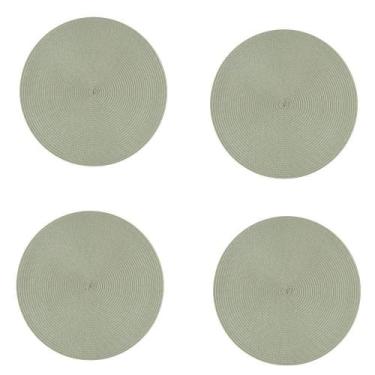 Imagem de Jogo Americano Redondo 4 Quatro Unidades Verde Caribe - Copa&cia