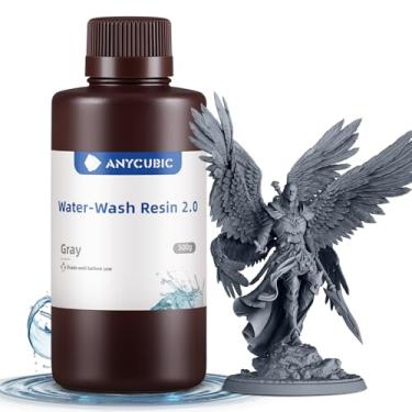 Imagem de ANYCUBIC Resina de Impressora 3D Lavável com Água Atualizada, Resina 3D de Alta Precisão de 405Nm, Resina de Fotopolímero de Baixo Encolhimento para Impressão de Impressora 3D de Resina Lcd Dlp com Ca