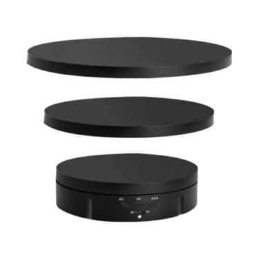 Imagem de Plataforma Giratória Elétrica 360° - 3 Velocidades, USB e Suporte de E