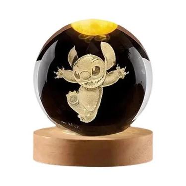 Imagem de Bola de Cristal 3D 6cm - Luz Noturna com Desenho Animado - Decoração p
