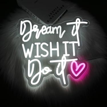 Imagem de Whfobfe Sinal de néon com luzes de néon LED para decoração de parede LED alimentado por USB para decoração de quarto