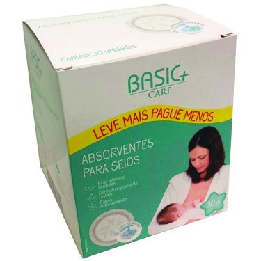 Imagem de Absorvente para seios Basic + Care - 30 unidades
