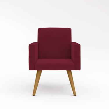 Imagem de Cadeira Decorativa Para Quarto – Balaqui Decor Cor:marsala