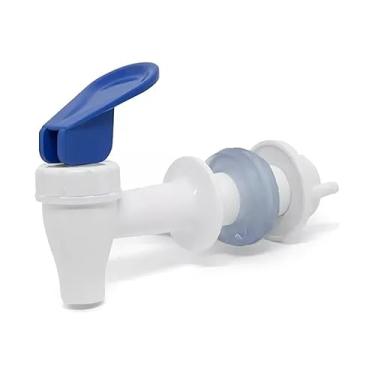 Imagem de Torneira Extra Longa com Alavanca Superior Ideal para Filtros e Bebedouros de Água (BRANCA ALAVANCA AZUL)