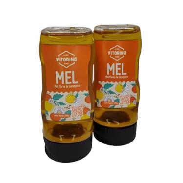 Imagem de Mel de Laranjeira Puro de Abelha 100% Natural - Vitorino kit 02 Bisnaga 280g