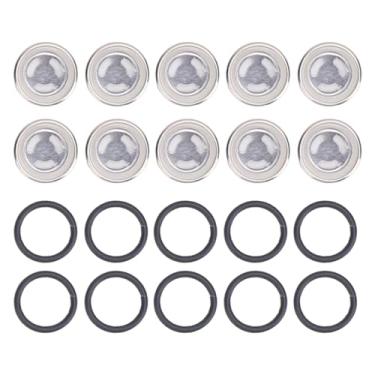 Imagem de 10 peças de vidro de mira de cilindro mestre de freio de lente de resina para motocicleta ATV, substituição universal com anel de vedação (18 mm)