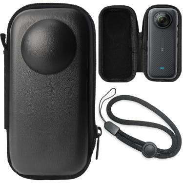 Imagem de FiTSTILL Mini Estojo Rígido De Viagem Em Pu Preto Compatível Com Insta360 X5 X4 Box, Kit Acessórios Para Câmera Ação E X4, Resistente À Água