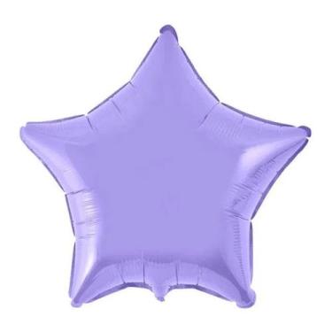 Imagem de Balão de Festa Metalizado 20" 50cm - Estrela Lilás Baby - 1 unidade - 