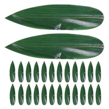 Imagem de PRETYZOOM 100 Peças De Esteiras De Folha De Bambu Para Sushi Decoração De Sashimi Folha De Bambu Natural Para Decoração De Prato De Sashimi Jogos Americanos Tradicionais Japoneses Para
