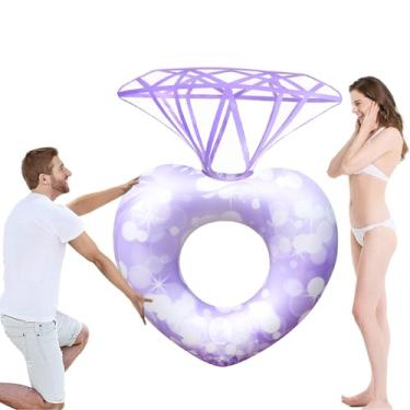 Imagem de NUOGAO Boia De Natação Diamante, Brinquedo Praia Para Festa Em Piscinas, Cama Flutuante Inflável Adultos, Piscina Divertida