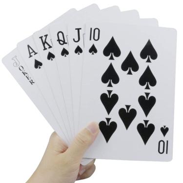 Imagem de Baralho de cartas Jumbo Giant 13x18 cm Poker para todas as idades