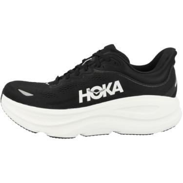 Imagem de HOKA Tênis masculino Bondi 9, Preto/branco, 9 Wide