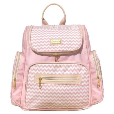 Imagem de Mochila Maternidade Chevron Baby Premium Rosa