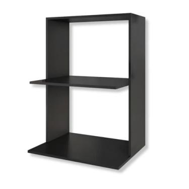 Imagem de Suporte Forno e Microondas Preto com Acabamento MDF - Maclavi Móveis, 