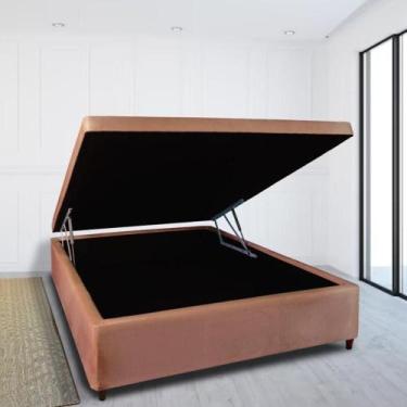 Imagem de Base Box Baú Casal 138x188x46cm Luana Multimóveis CR35381, Castor