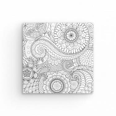 Imagem de Tela Para Pintura Infantil Colorir Pintar Canvas 20x20cm (Abstrato)