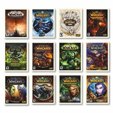 Imagem de PurpleheARTs | Impressões de pôster de arte de parede de World of Warcraft | Arte de parede WoW | Conjunto de 12 UNFRAMED (20.3 cm x 25.4 cm) | Pôsteres para quarto de meninos |Decoração de quarto