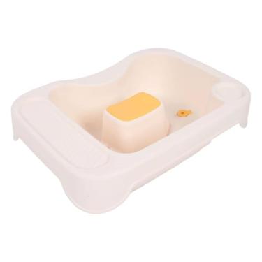 Imagem de Lavatório compacto para lavatório de cabelo para idosos, tigela de xampu ergonômica portátil com mangueira de drenagem