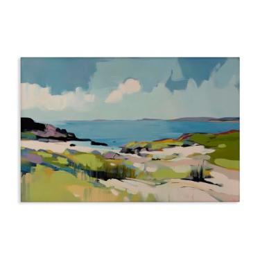 Imagem de Stupell Industries Arte de parede em tela Coastal Green Breeze por Elara Yasna, 20 x 30