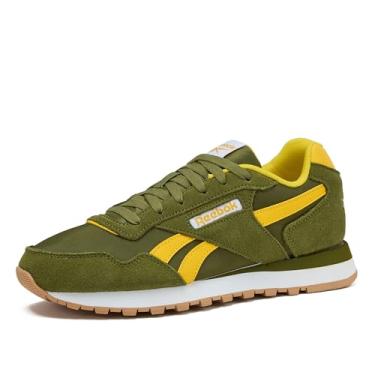 Imagem de Reebok Tênis masculino moderno de couro com assinatura Ventilator, Verde terroso/dourado neblina/branco, 13 Women/11.5 Men