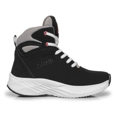 Imagem de Tênis Academia Cano Alto Couro Super Leve Preto confort