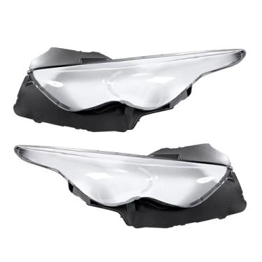 Imagem de INFINAUTO 1 par de capa de lente de farol direito esquerdo farol lente transparente No.260601CE0E/260601CE1A para Infiniti FX35 2009-2012 PC cinza escuro transparente