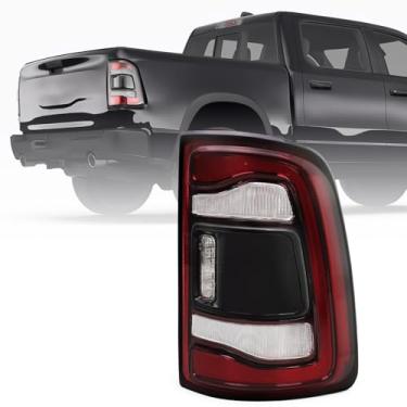 Imagem de FIONE Luz traseira compatível com Dodge Ram 2500 3500 2019 2020 2021 2022 2023 luz traseira sem ponto cego tipo LED e lente preta cromada lado direito do passageiro 68361718AD