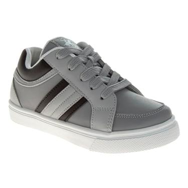 Imagem de Josmo Tênis infantil com cadarço para meninos - Sapatos casuais leves (tamanhos: 11-13 crianças pequenas/1-4 crianças grandes), Preto, 17