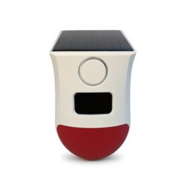 Imagem de Sensor De Presença Com Alarme 120 Db Com Carregamento Solar Branco