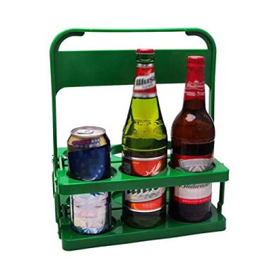 Imagem de Rack de vinhos de bancada, 6 garrafas, suporte de vinhos, bancada, suporte de bebidas, dobrável, suporte de cerveja, cesto de vinho para festa, suporte de vinho para armazenamento de vinho (cor: F)