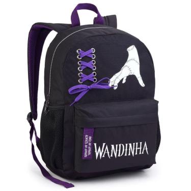 Imagem de Mochila Costas Escolar Infantil Cadarço Wandinha-Feminino