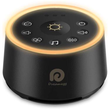Imagem de Máquina de Ruído para Dormir, 24 Sons com Luz Ambiente Programável, 110v, DREAMEGG, Preto