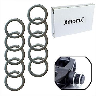Imagem de Xmomx 10 x arruelas de pedal 20 mm x 15 mm com 1 mm de espessura de aço inoxidável de substituição de prata para bicicleta de rua