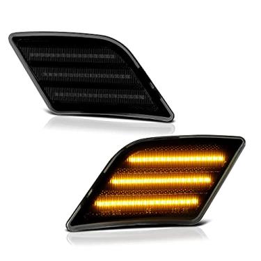 Imagem de For 2008-2011 Mecedes-Benz W204 C300 C350 C63 AMG Smoke Lens Amber LED Front Bumper DRL Side Marker Light Fender Parking Lamp, Driver & Passenger Side