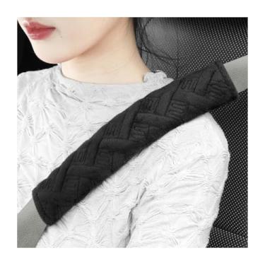 Imagem de Pacote com 2 capas universais macias e confortáveis para cinto de segurança de carro, capa de almofada para cinto de segurança automotiva para adultos, preta